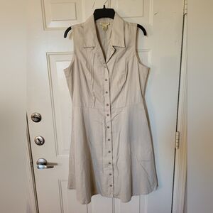 Limited Chinos Khaki Sleeveless Dress 14 Pockets